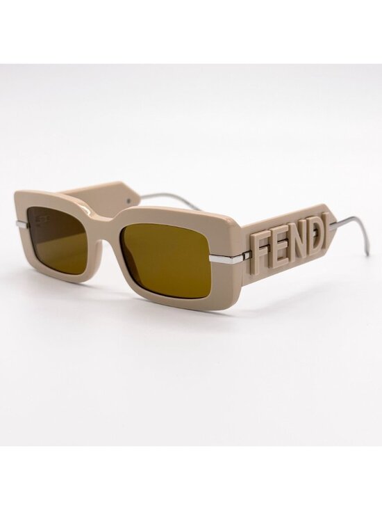 NEW FENDI SUNGLASSES FE40133I 57E BEIGE WOMEN EYEWEAR FENDI main image 2